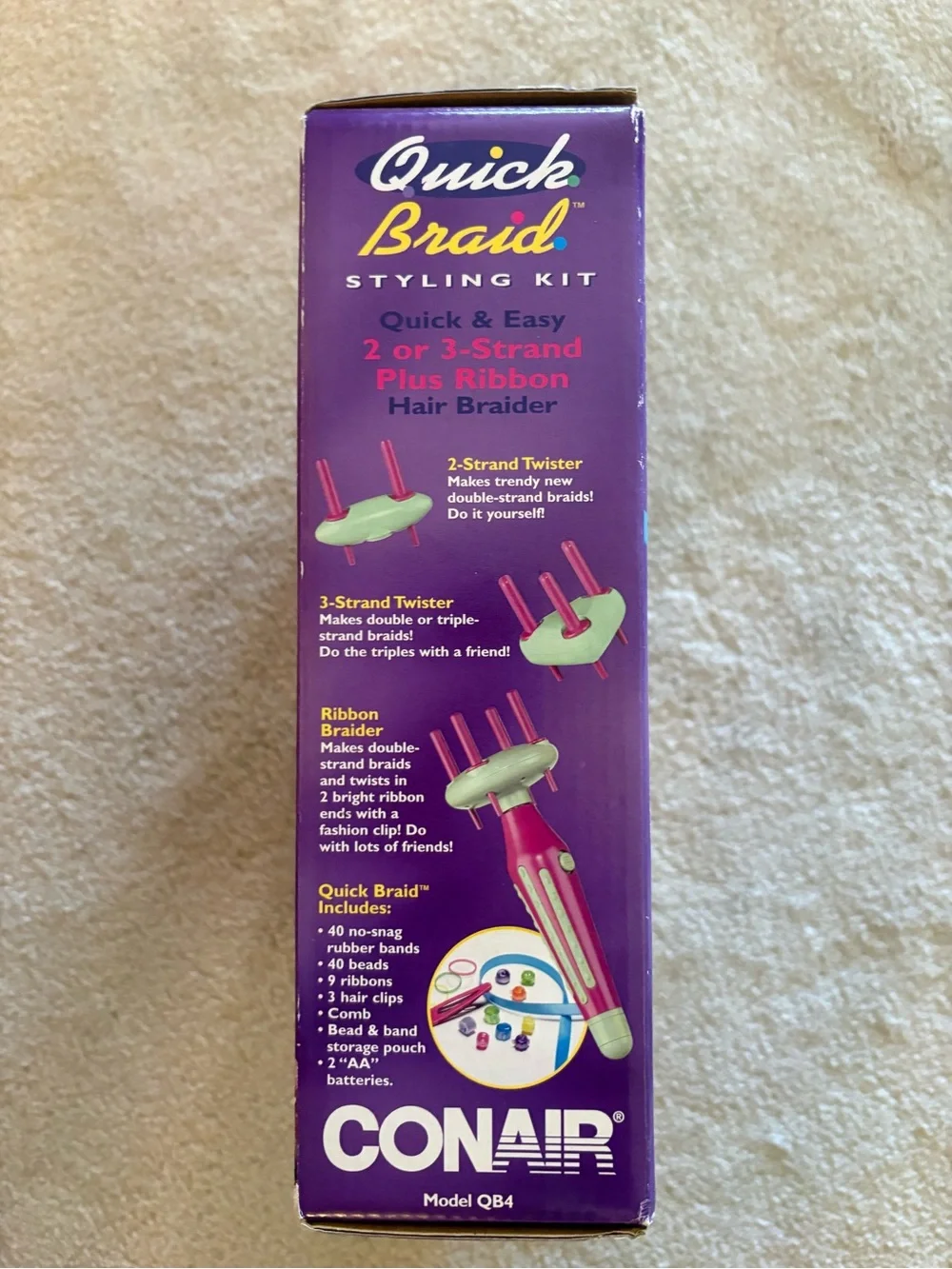 Vintage but never used Conair Quick Braid Styling Kit
